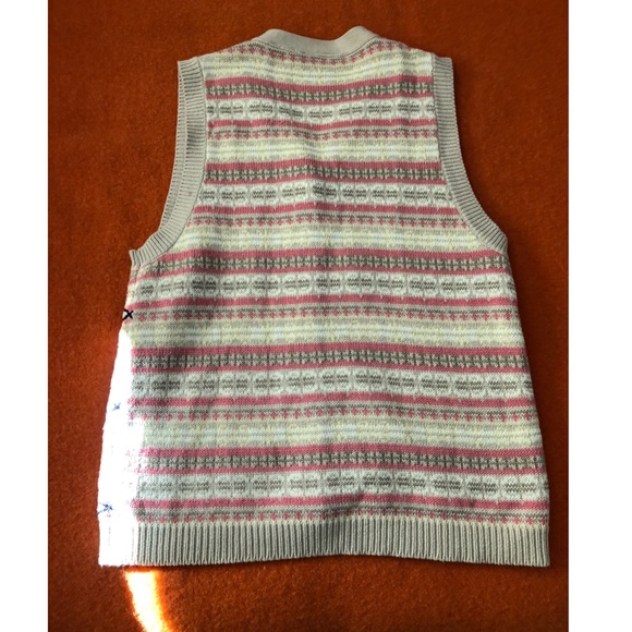 Vintage Northern Reflection boho cream and pastel button up cottagecore vest EUC - Picture 3 of 6